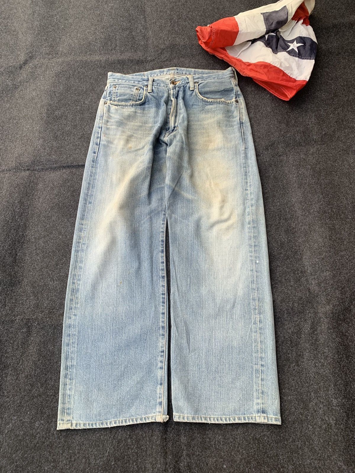Edwin Baggy Edwin 505 selvedge.made In Japan 🇯🇵 Size US 31 - 1 Thumbnail