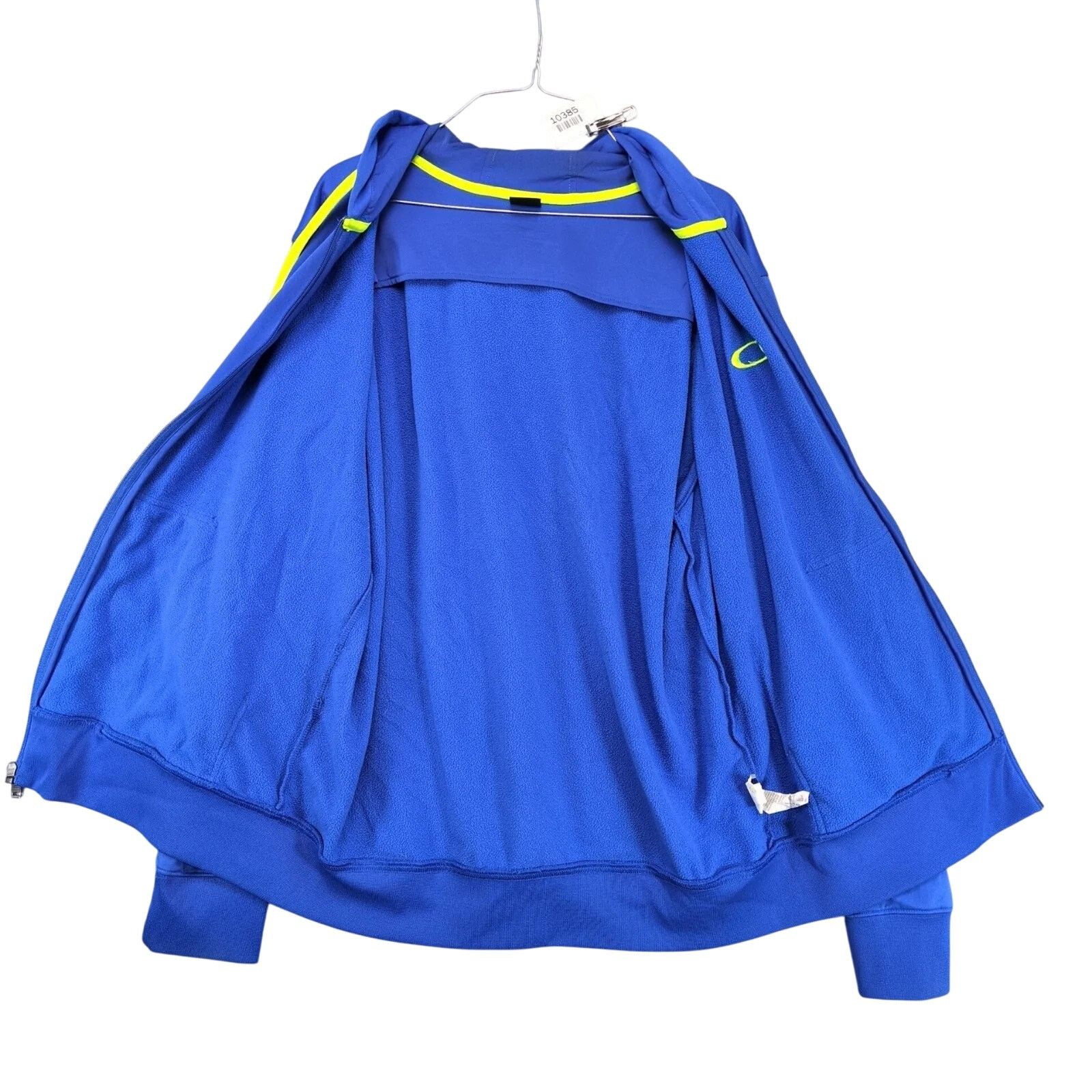 Oakley Oakley Full Zip Blue Hoodie Men's L Pockets Neon Logo Size US L / EU 52-54 / 3 - 3 Thumbnail