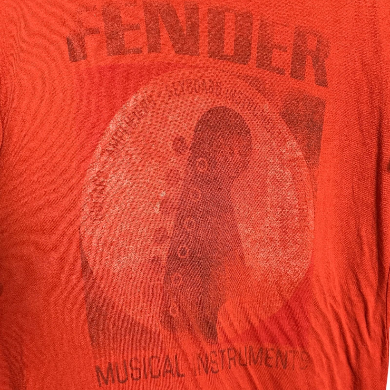 Lucky Brand Lucky Brand x Fender Orange Retro Vintage Guitar T-Shirt S Size US S / EU 44-46 / 1 - 3 Thumbnail