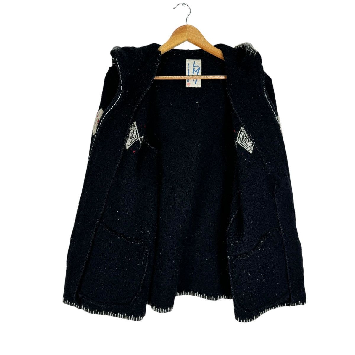 Handmade ☀️LMH HANDMADE HOODIE WOOL NATIVE JACKET Size US M / EU 48-50 / 2 - 8 Thumbnail