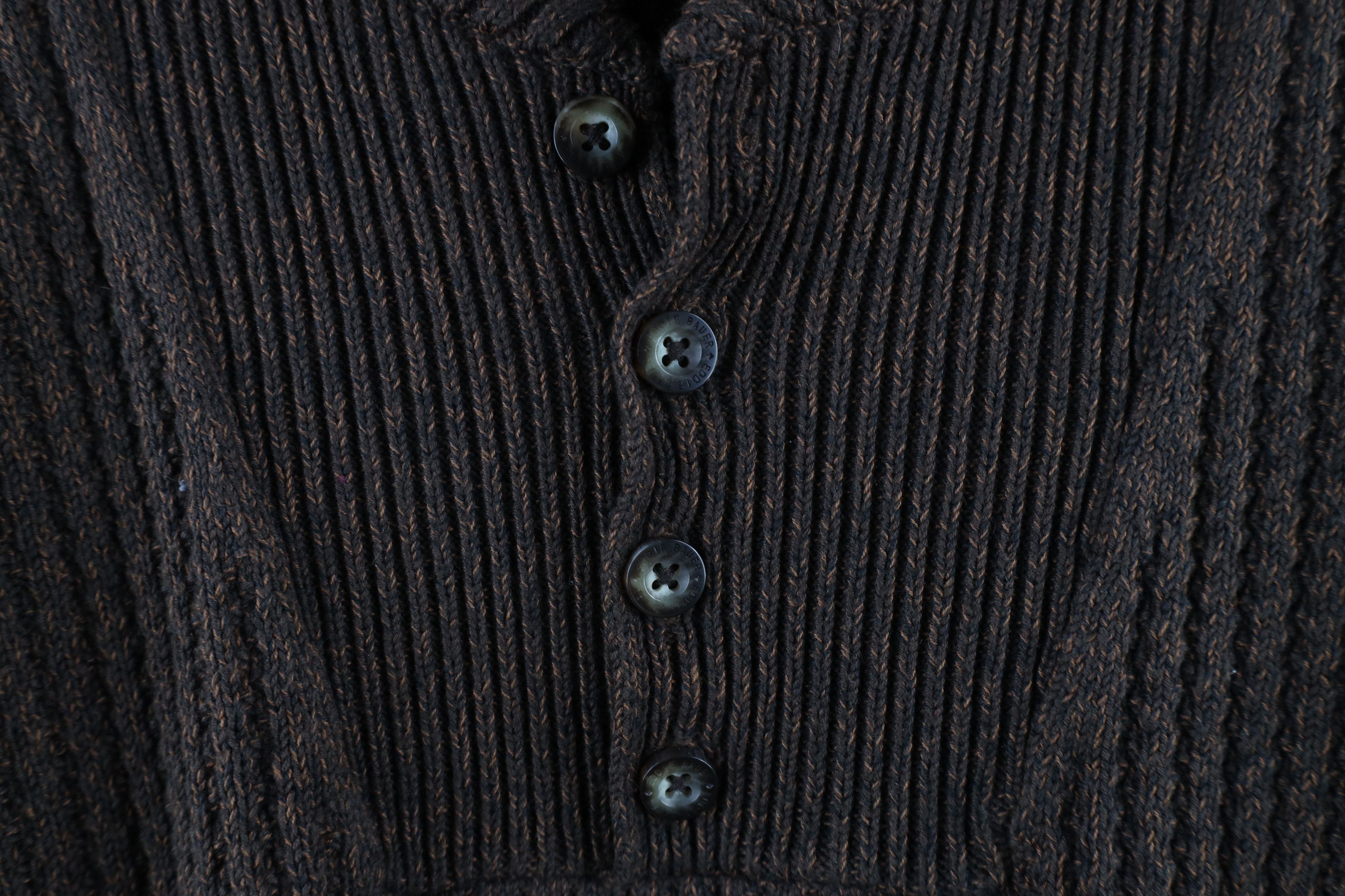 Eddie Bauer × Vintage Vintage 90s Eddie Bauer Ribbed Knit Henley Sweater Brown Size US L / EU 52-54 / 3 - 5 Thumbnail