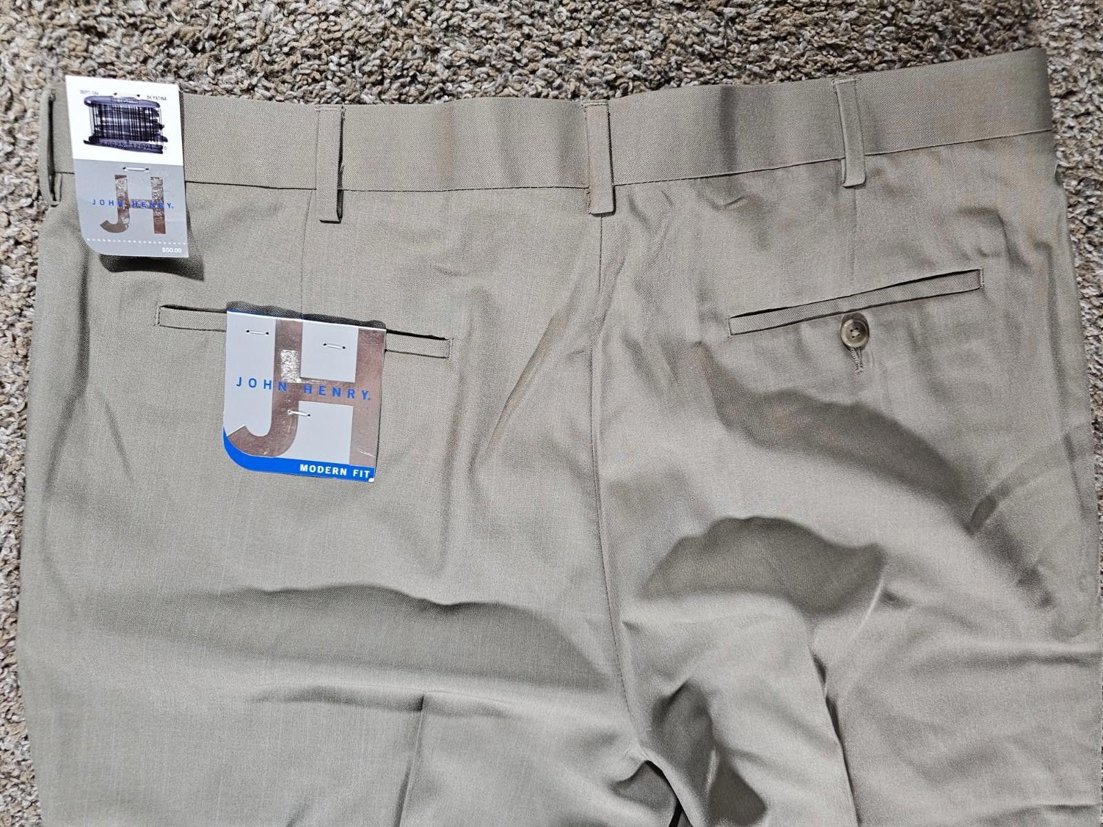 John Henry 38x32 John Henry Modern Fit Dress Slacks NWT Size US 38 / EU 54 - 7 Thumbnail