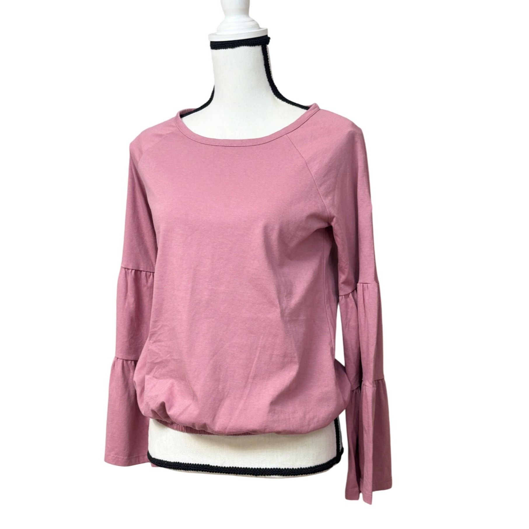 Other Style & Co Bubble-Hem Bell-Sleeve Top, Mesa Rose, SZ. XS Size XS / US 0-2 / IT 36-38 - 3 Thumbnail