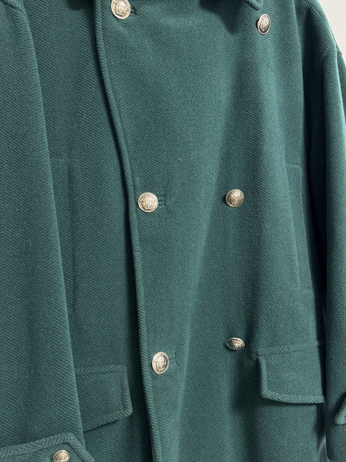 Versace Versace Coat Men’s Green Wool Luxury Coats Size US L / EU 52-54 / 3 - 4 Thumbnail
