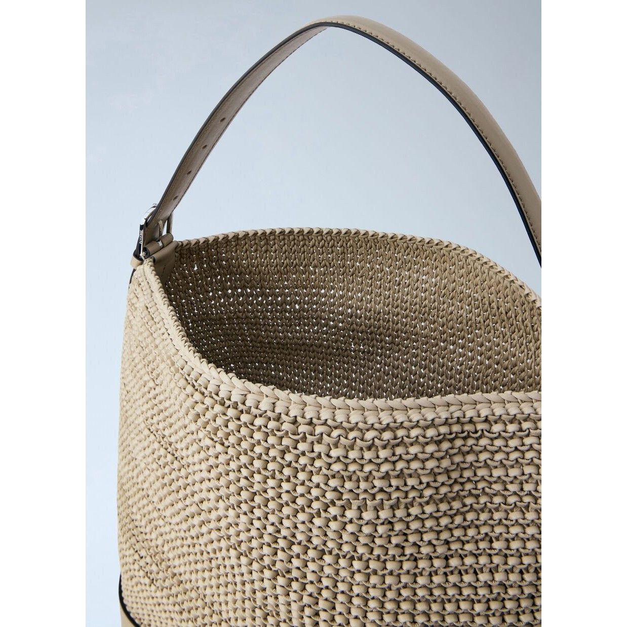 Toteme TOTEME Belted Beige Woven Leather Tote Bag New Size ONE SIZE - 2 Thumbnail