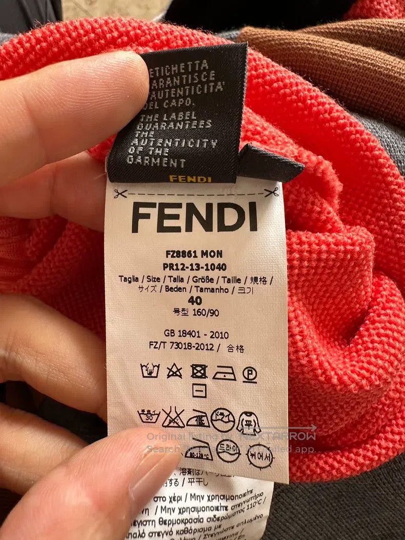 Fendi Fendi Three-color block women's knitted dress Size XS / US 0-2 / IT 36-38 - 6 Thumbnail