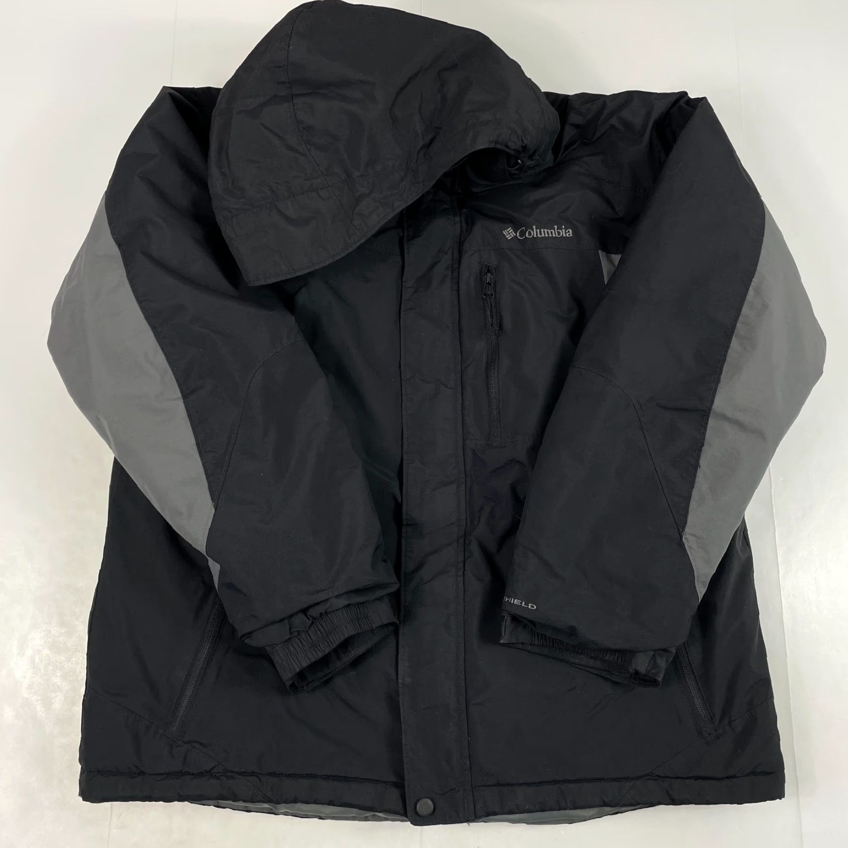 Vintage Columbia Jacket Mens Large Black Omni-Shield Waterproof Hooded Rain Coat Size US L / EU 52-54 / 3 - 2 Thumbnail