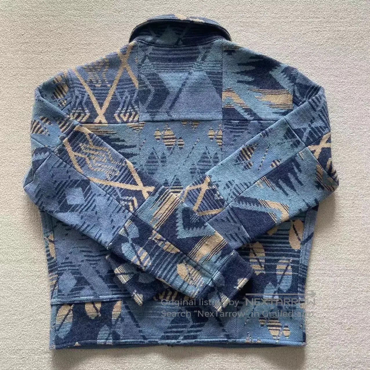 RRL Ralph Lauren Double RRL Navajo Vintage Indigo Shirt Jacket Women's. Size M / US 6-8 / IT 42-44 - 2 Thumbnail