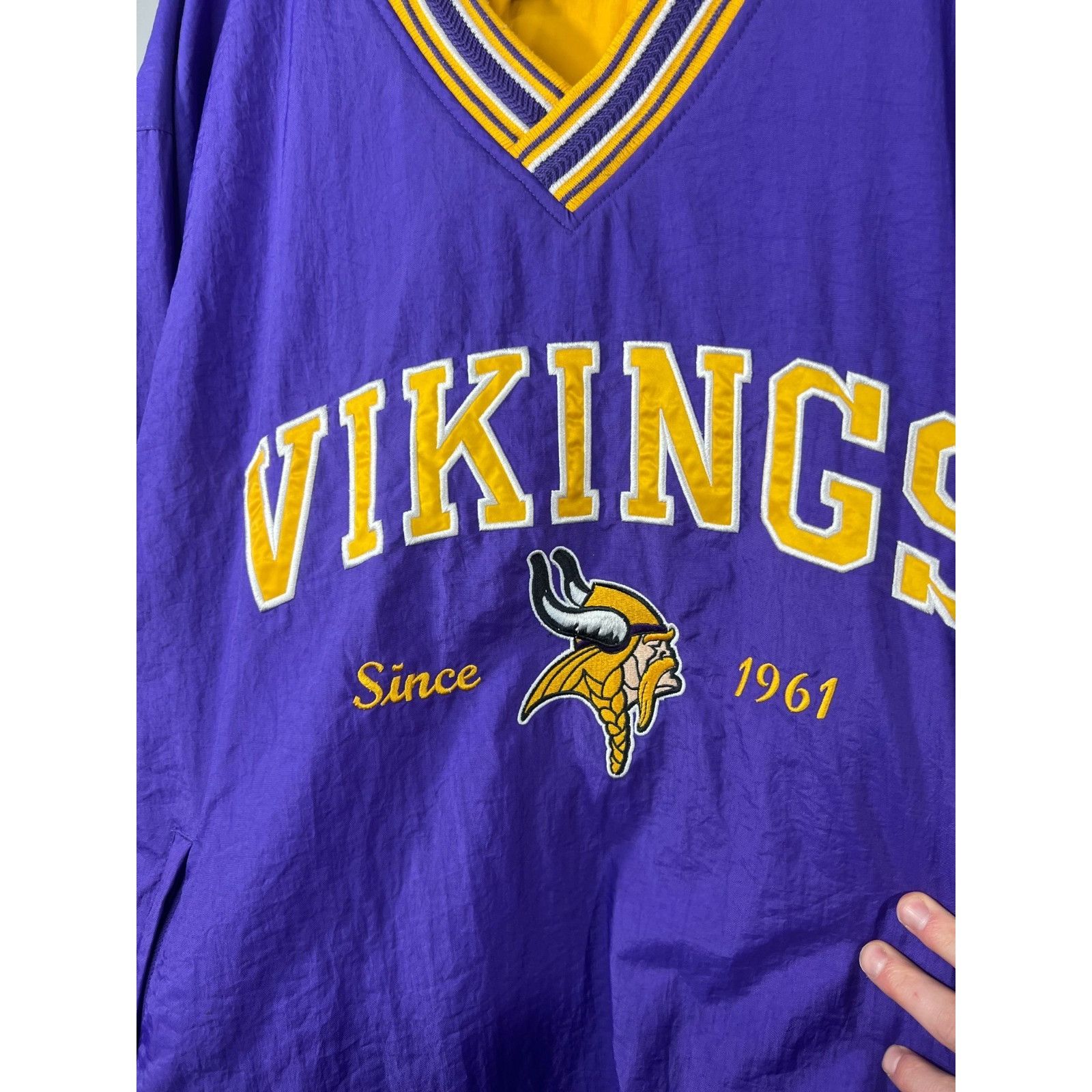 Champion Vintage NFL Champion Minnesota Vikings Windbreaker Pullover Size US XL / EU 56 / 4 - 4 Thumbnail