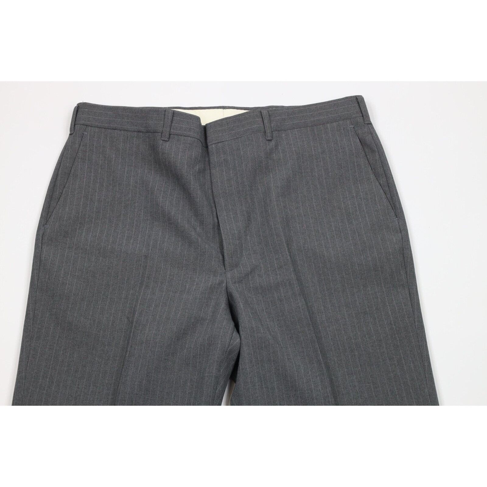 Vintage Vintage 70s Streetwear 2 Piece Pinstriped Suit Wedding Size 42L - 11 Thumbnail