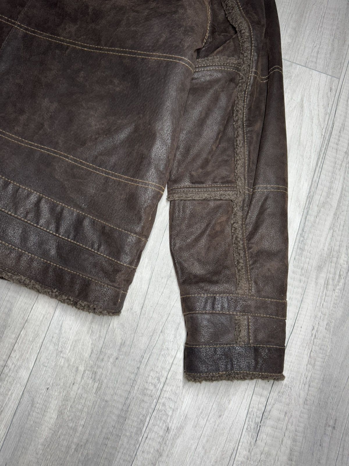 Genuine Leather × Vintage Vintagge leather jacket L avant garde retro Size US L / EU 52-54 / 3 - 13 Thumbnail