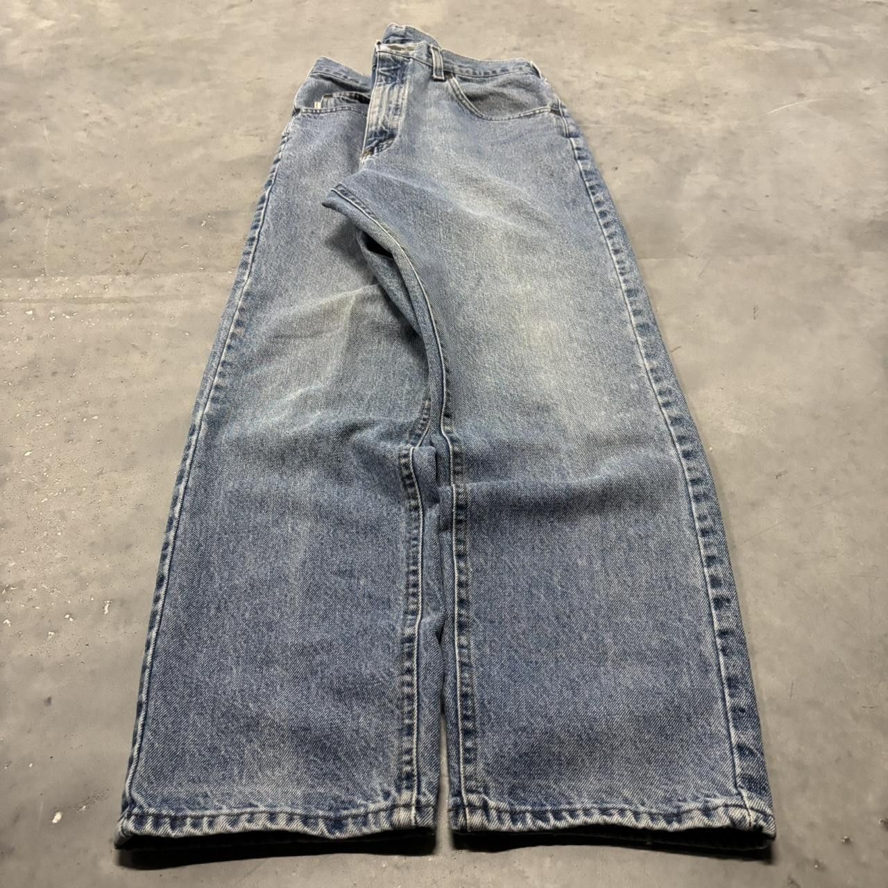 Japanese Brand × Vintage Crazy Vintage Y2K/2000s Light Wash Essential Denim Jeans! Size US 33 - 3 Thumbnail