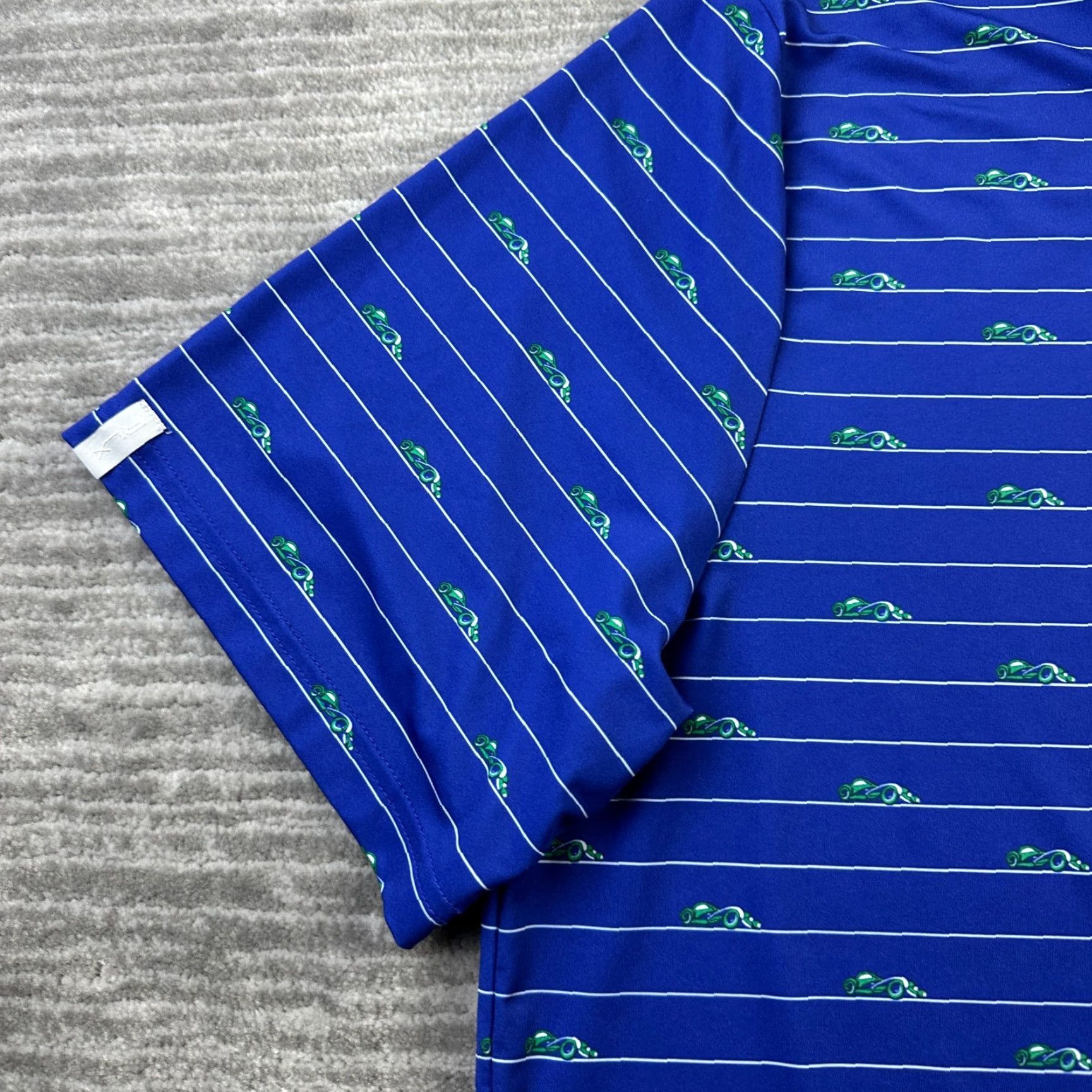 RLX Ralph Lauren RLX Ralph Lauren Polo Shirt Mens XL Blue Performance Golf Logo All Over Print Size US XL / EU 56 / 4 - 4 Thumbnail