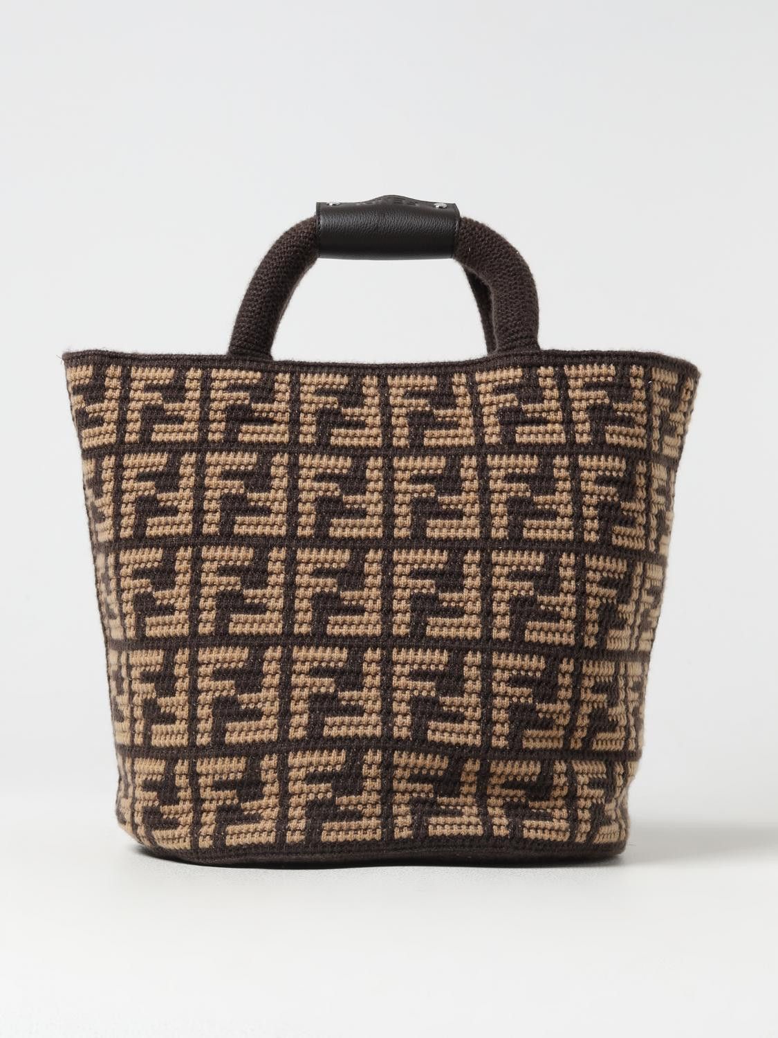 Fendi o1mtch0225 FF Shopping Bag in Brown Size ONE SIZE - 3 Thumbnail