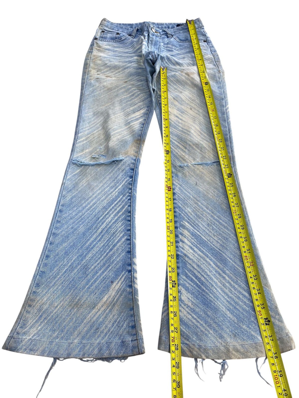 Other Egoist Brand Unique Faded Wash Flare Jeans Size US 26 / EU 42 - 8 Thumbnail