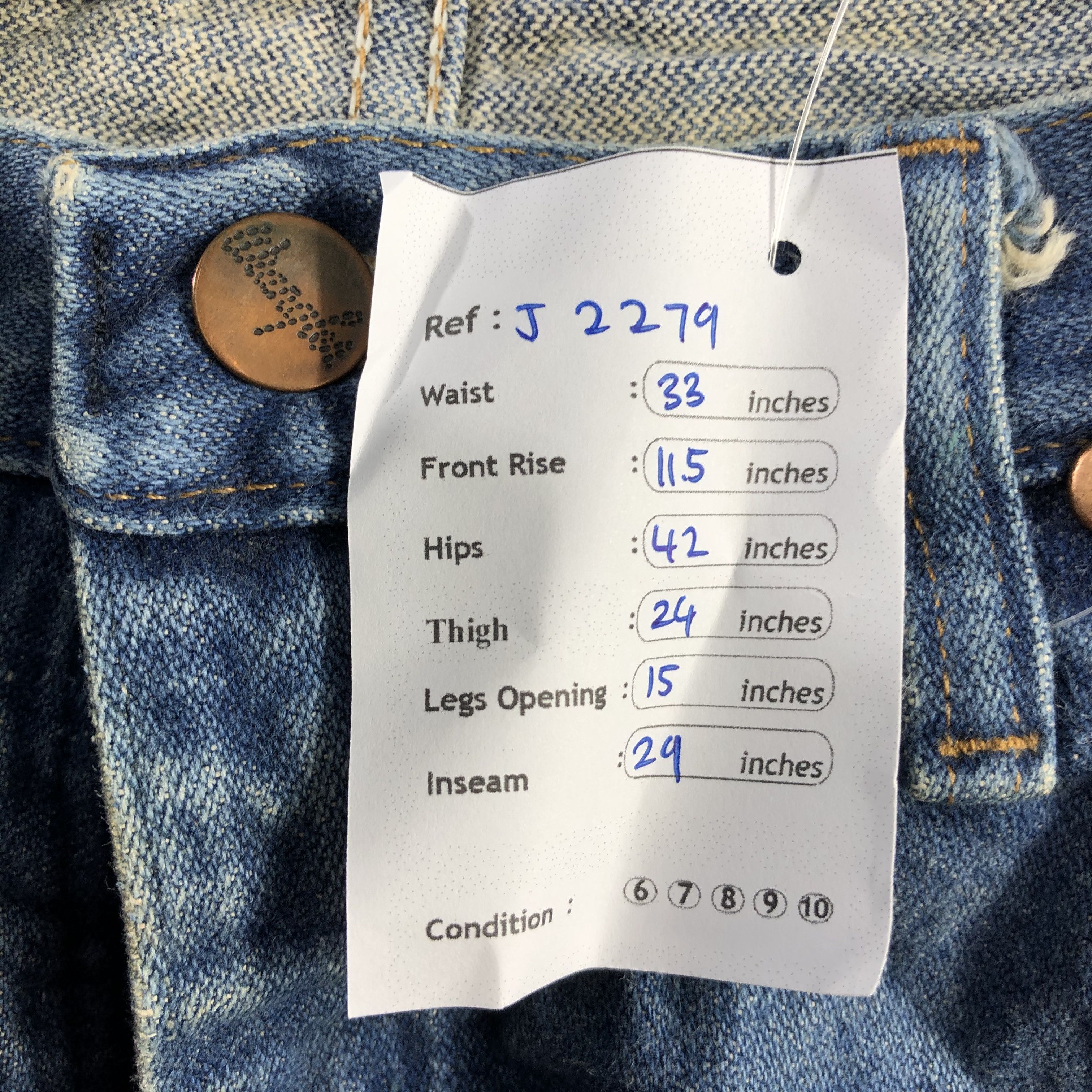 Wrangler Vintage Blue Wash Wrangler Jeans-J2279 Size US 33 - 15 Thumbnail