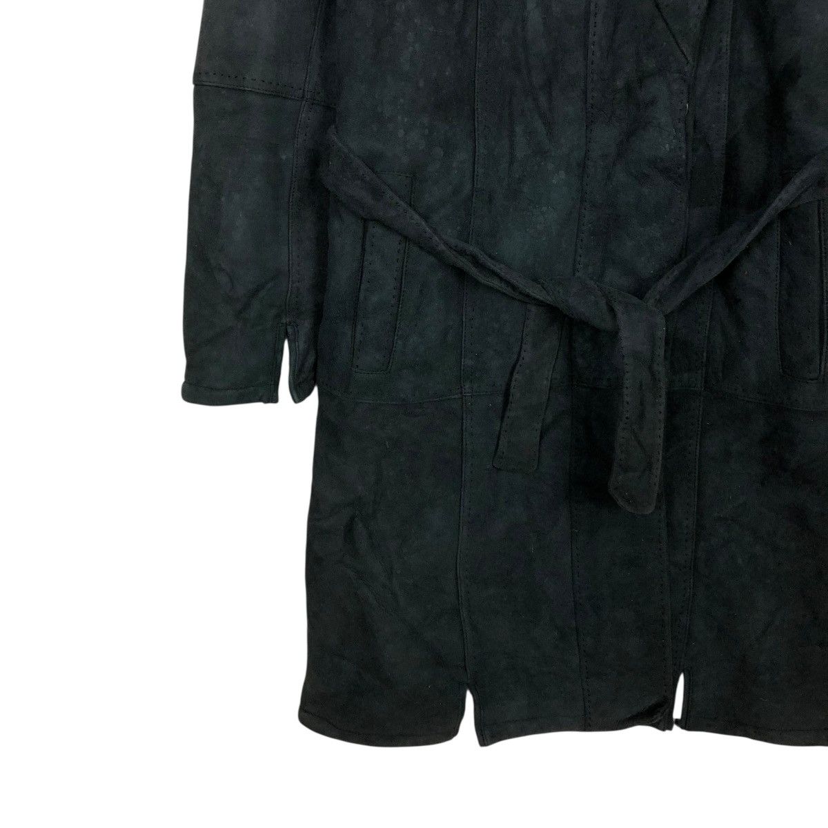 Loewe 🔥VINTAGE LONG LEATHER JACKET LOEWE BLANKET FUR LINING Size XS / US 0-2 / IT 36-38 - 6 Thumbnail