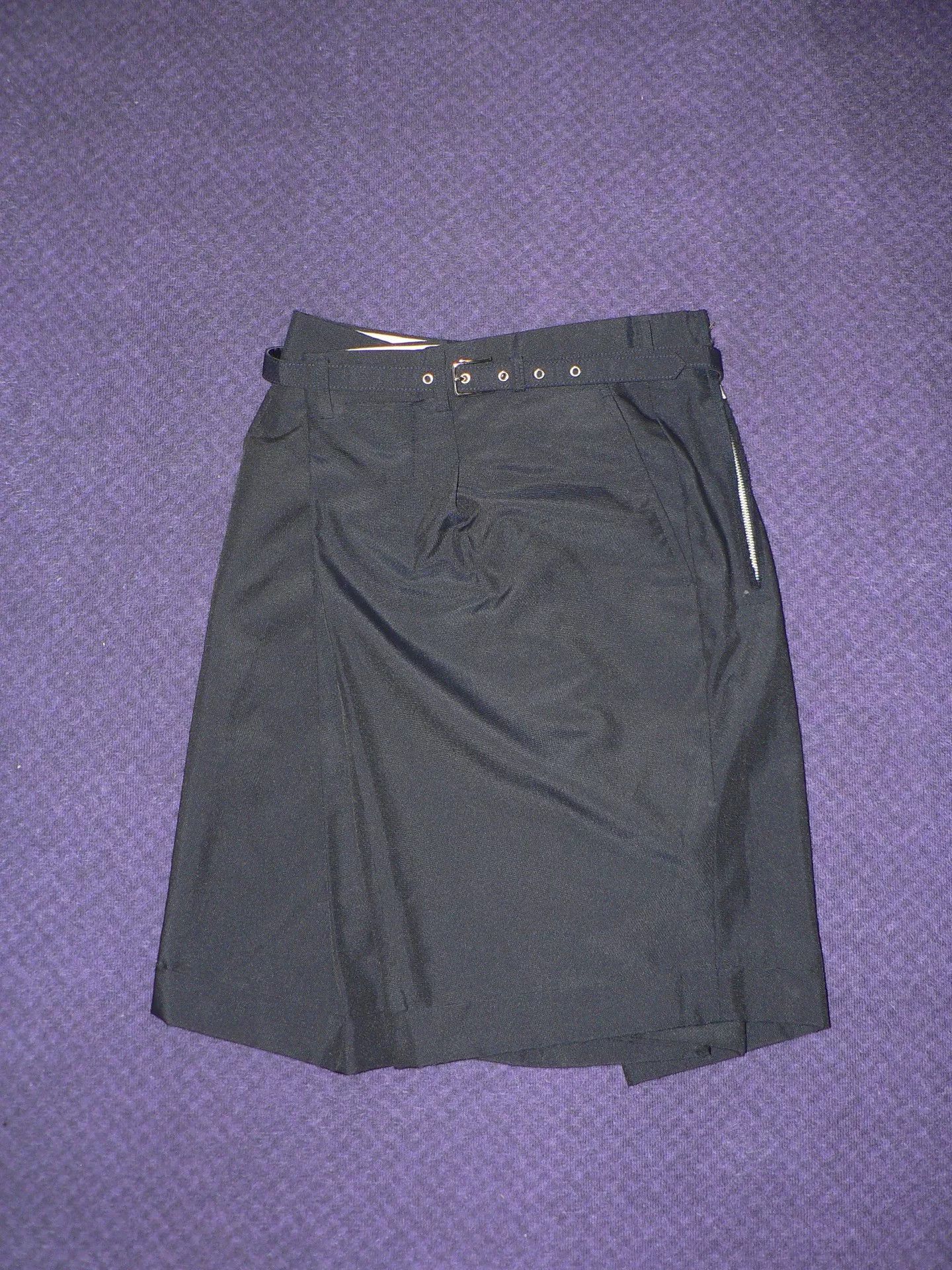 CDG Black Asymmetric Skirt Pants