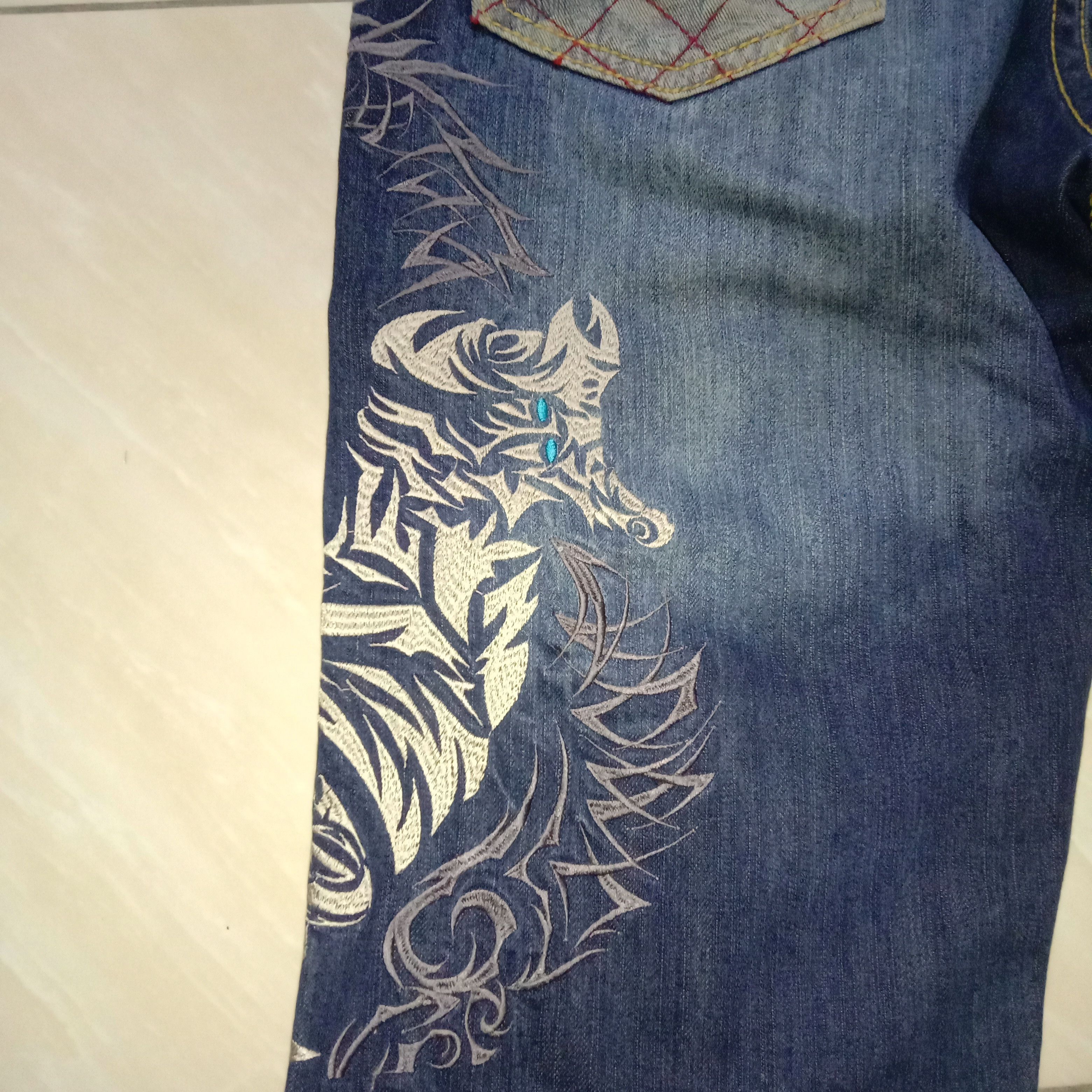 Anime × Cartoon Network × Japanese Brand Jeans Nishiki x Neon Genesis Evangelion Anime Manga Rare 00s Size US 32 / EU 48 - 7 Thumbnail