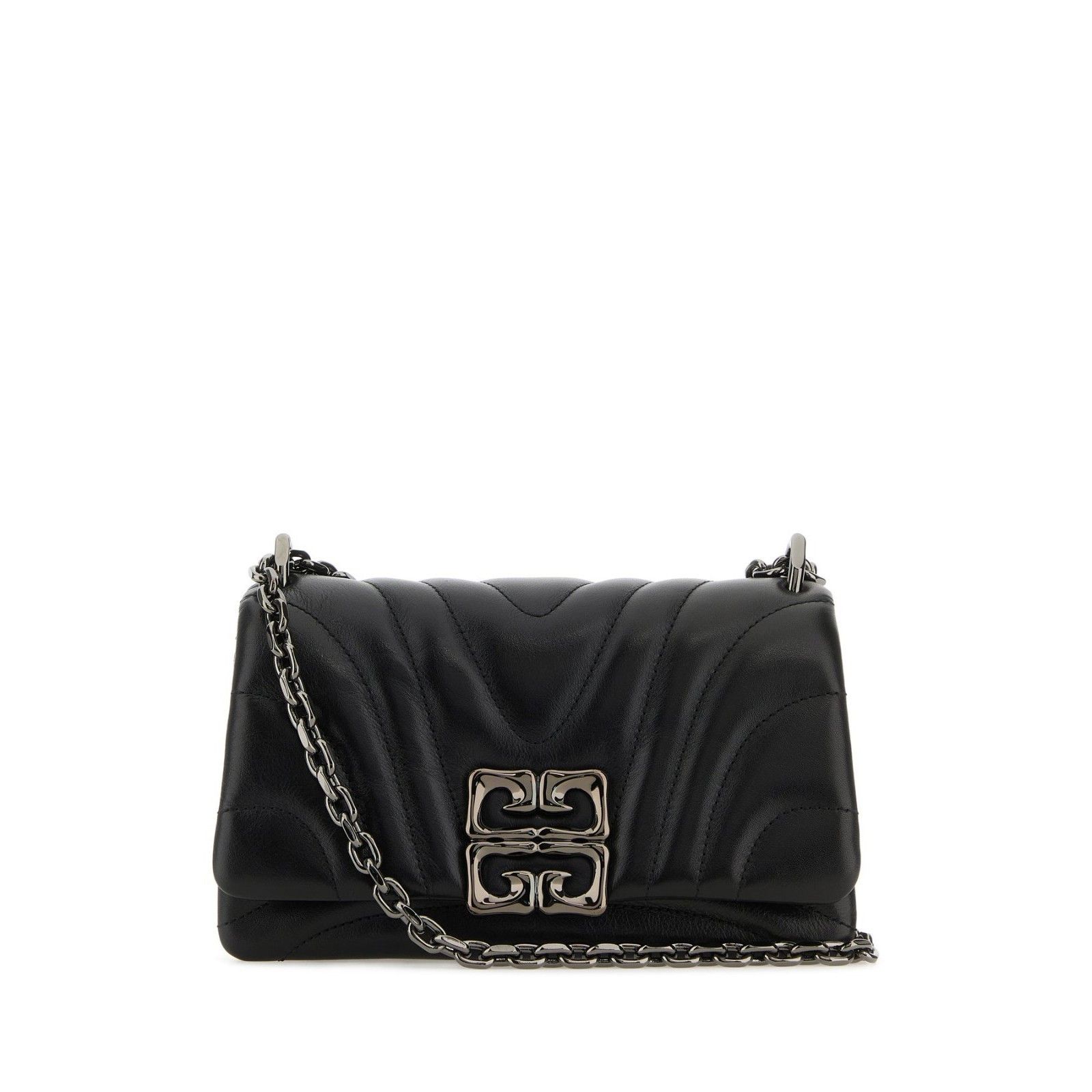 Givenchy GIVENCHY 4G Small Black Silver Smooth Leather Shoulder Bag N Size ONE SIZE - 1 Thumbnail