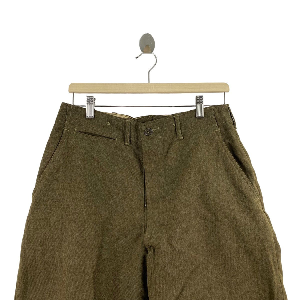 Vintage Vintage 60s USA WW2 Utility Army Soldier Wool Pant Size US 30 / EU 46 - 2 Thumbnail