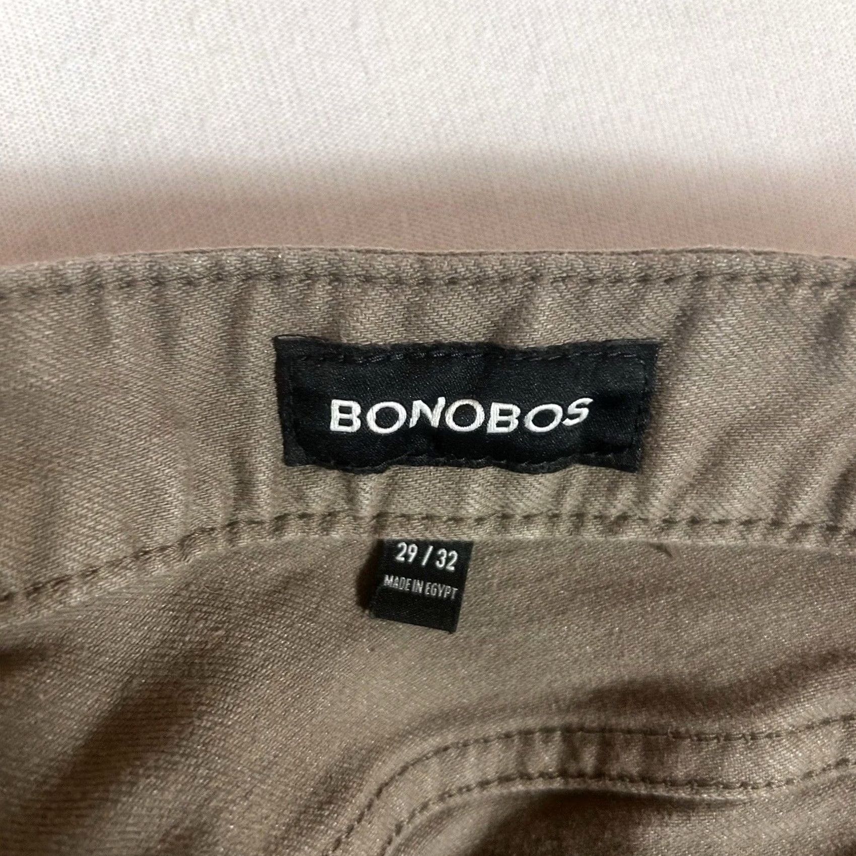 Bonobos Bonobos Slim Chino Pants Mens 29x32 Brown Khaki Stretch Flat Front Casual City Preppy Jeanswear Size US 34 / EU 50 - 5 Thumbnail