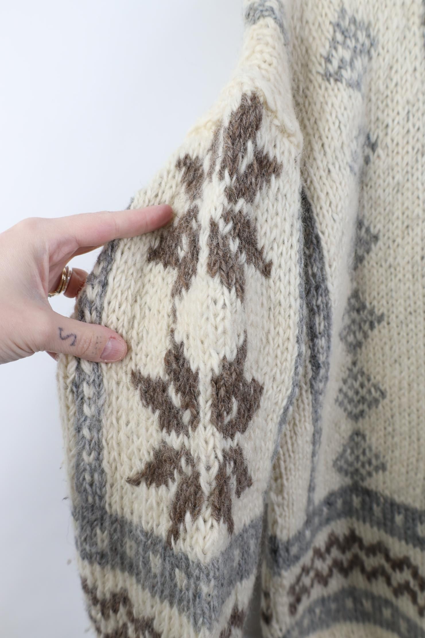 Vintage Vintage 50s Streetwear Wool Snowflake Geometric Knit Sweater Size US M / EU 48-50 / 2 - 5 Thumbnail