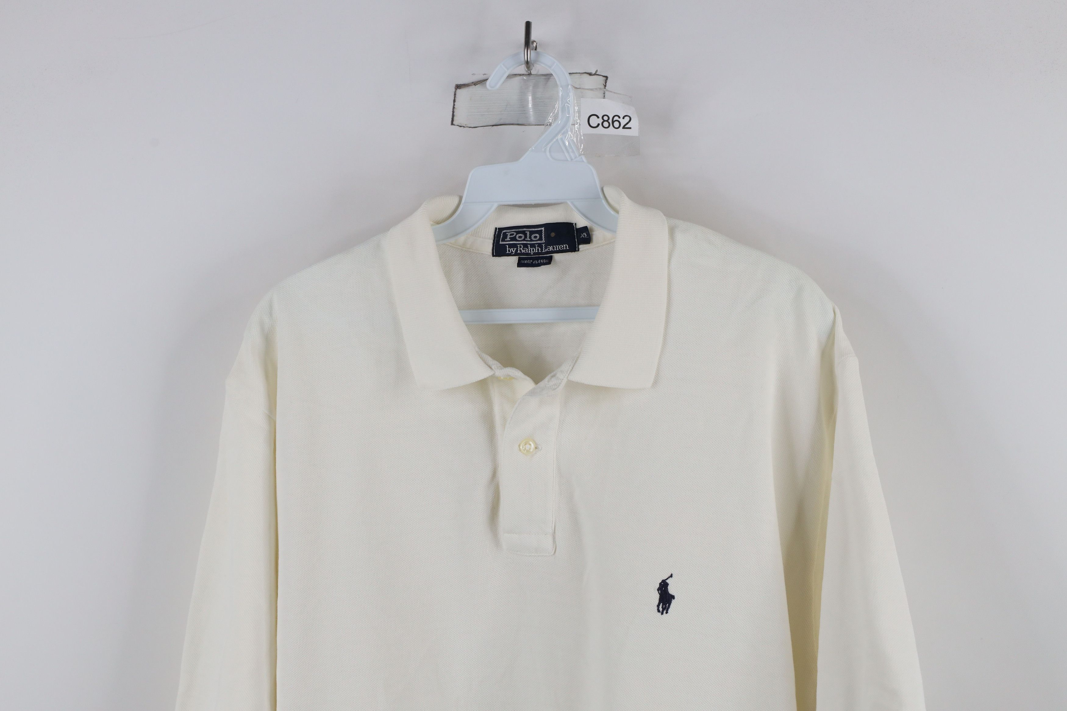 Ralph Lauren × Vintage Vintage 90s Ralph Lauren Collared Golf Polo Shirt White Size US XL / EU 56 / 4 - 2 Thumbnail