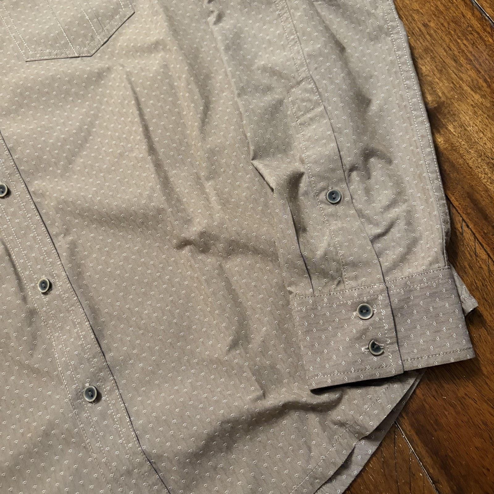 Prana PrAna Shirt Mens Medium Beige Geometric Print Button Front Size US M / EU 48-50 / 2 - 4 Thumbnail