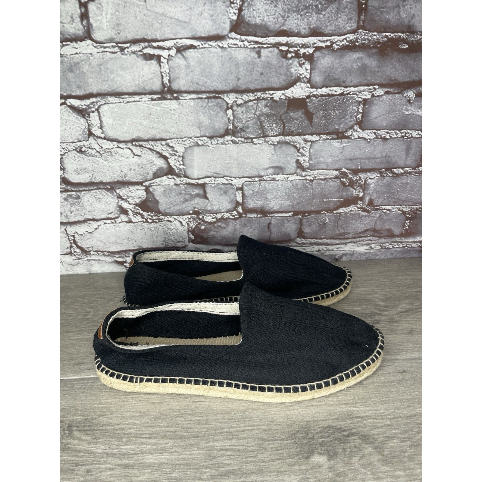 TONI GARD Toni Pons Jute Espadrille Black Canvas Slip On Comfort Casua Size US 10.5 / EU 43-44 - 16 Thumbnail