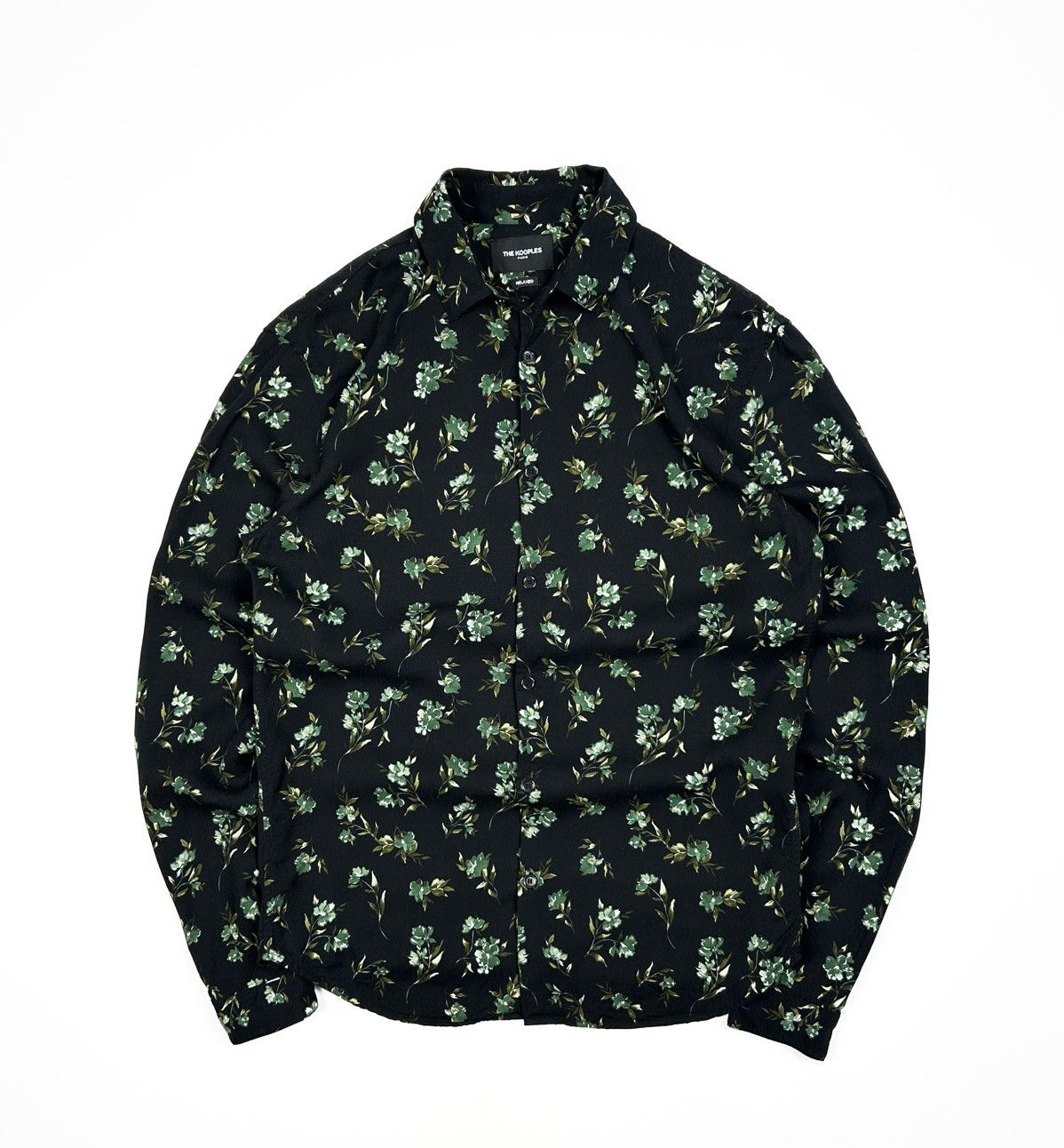 The Kooples The Kooples Shirt Floral Monogram Print Black Size s Rare Size US S / EU 44-46 / 1 - 1 Thumbnail
