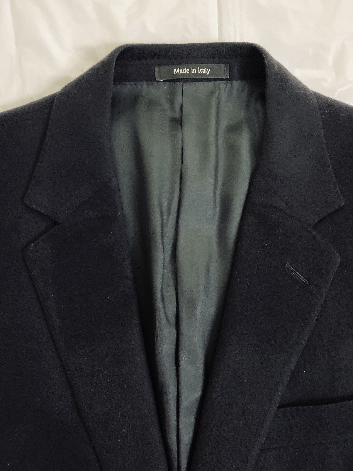 Alfred Dunhill Dunhill x Zegna 🇮🇹 Navy Cashmere Felt Brass Button Blazer 46L Size 46L - 10 Thumbnail