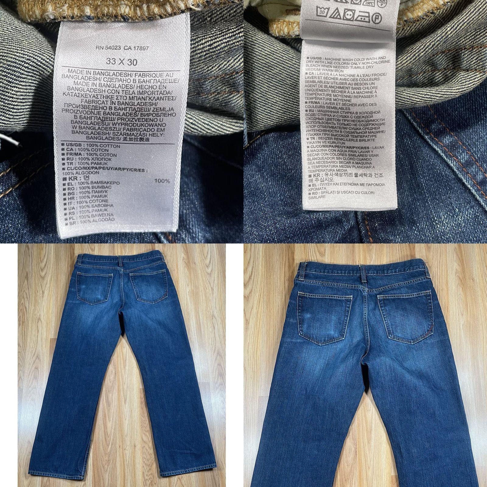 Banana Republic Banana Republic Jeans Mens Straight Leg Blue Denim Pants 100% Cotton 33Wx28L Size US 33 - 9 Thumbnail