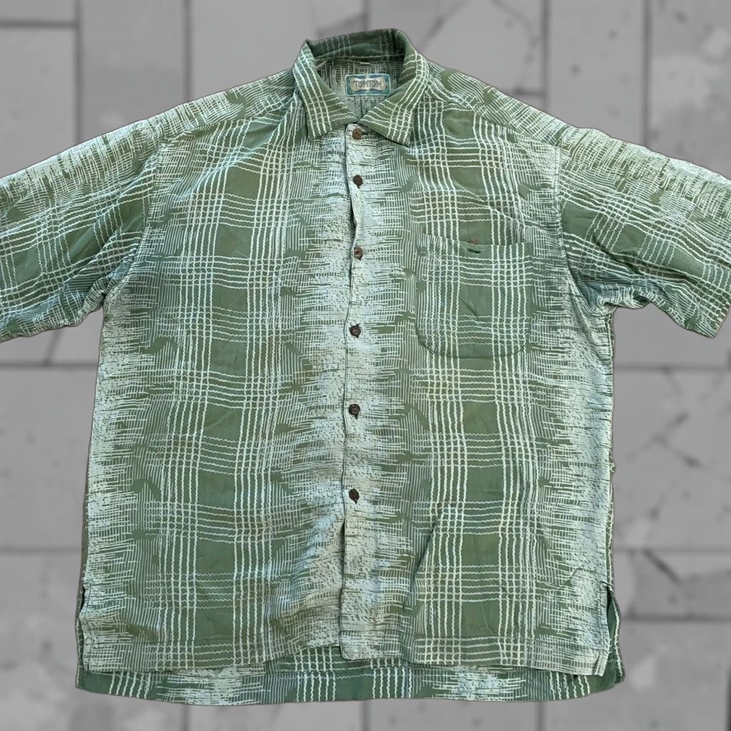 Vintage VINTAGE TomTom Button-Down Shirt Pocket Mens L Green Short Sleeve Button-Up - TomTom Shirt Mens Green L Size US L / EU 52-54 / 3 - 1 Thumbnail