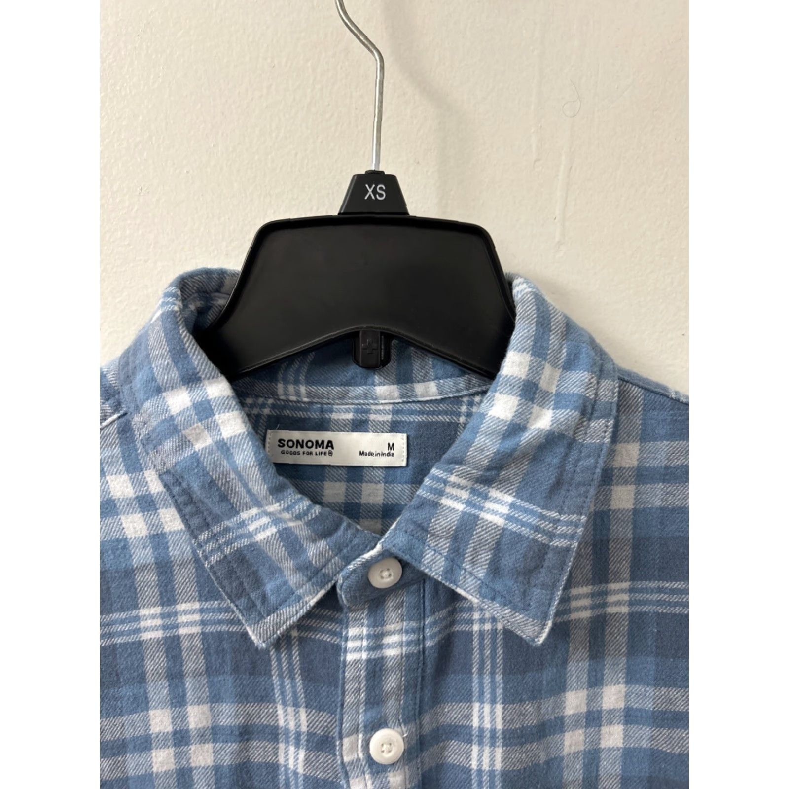 Vintage Sonoma Shirt Mens Medium Blue Plaid Flannel Button-Down Long Sleeve Supersoft Size US M / EU 48-50 / 2 - 7 Thumbnail