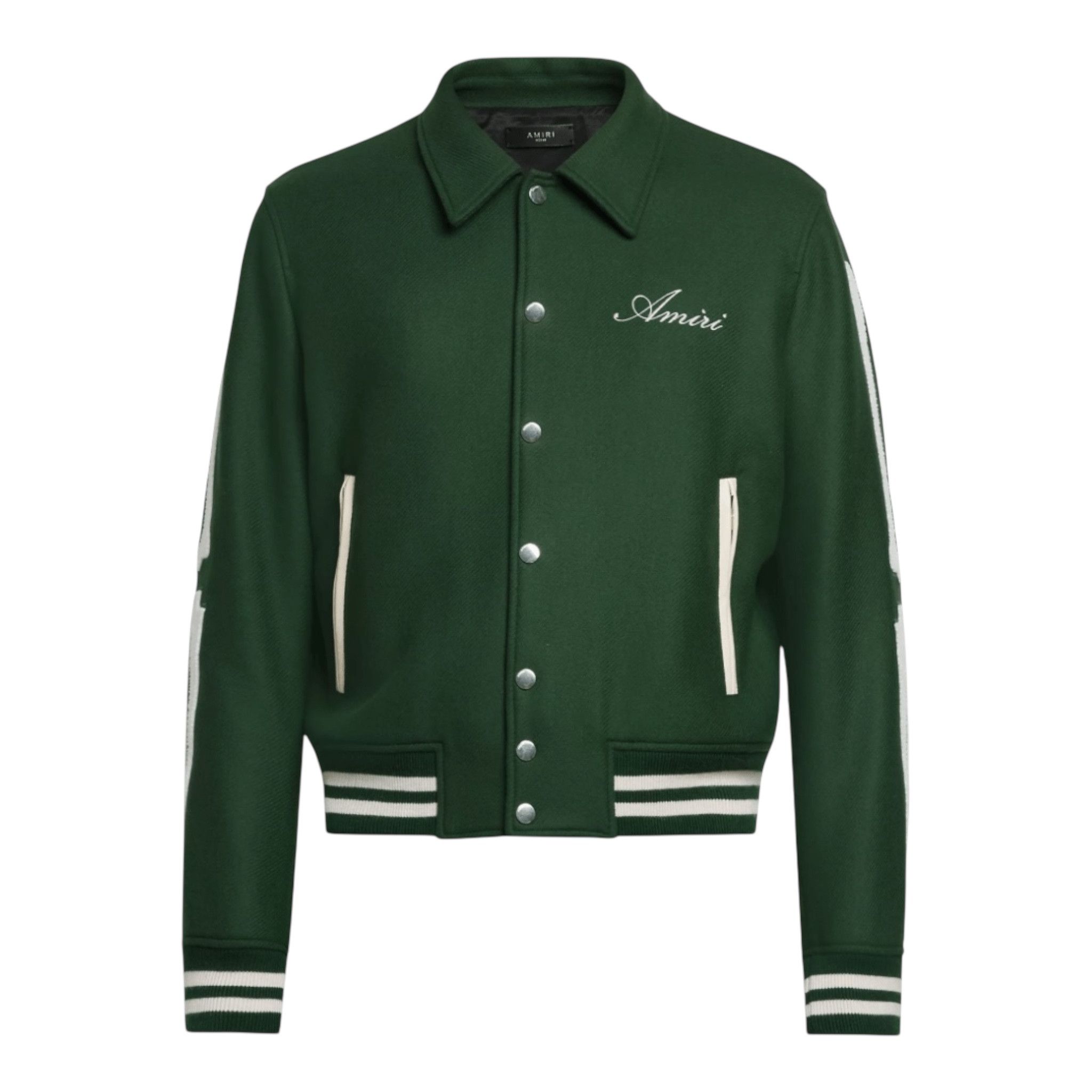 Amiri Amiri Bones Varsity Jacket Green Size US XL / EU 56 / 4 - 1 Thumbnail