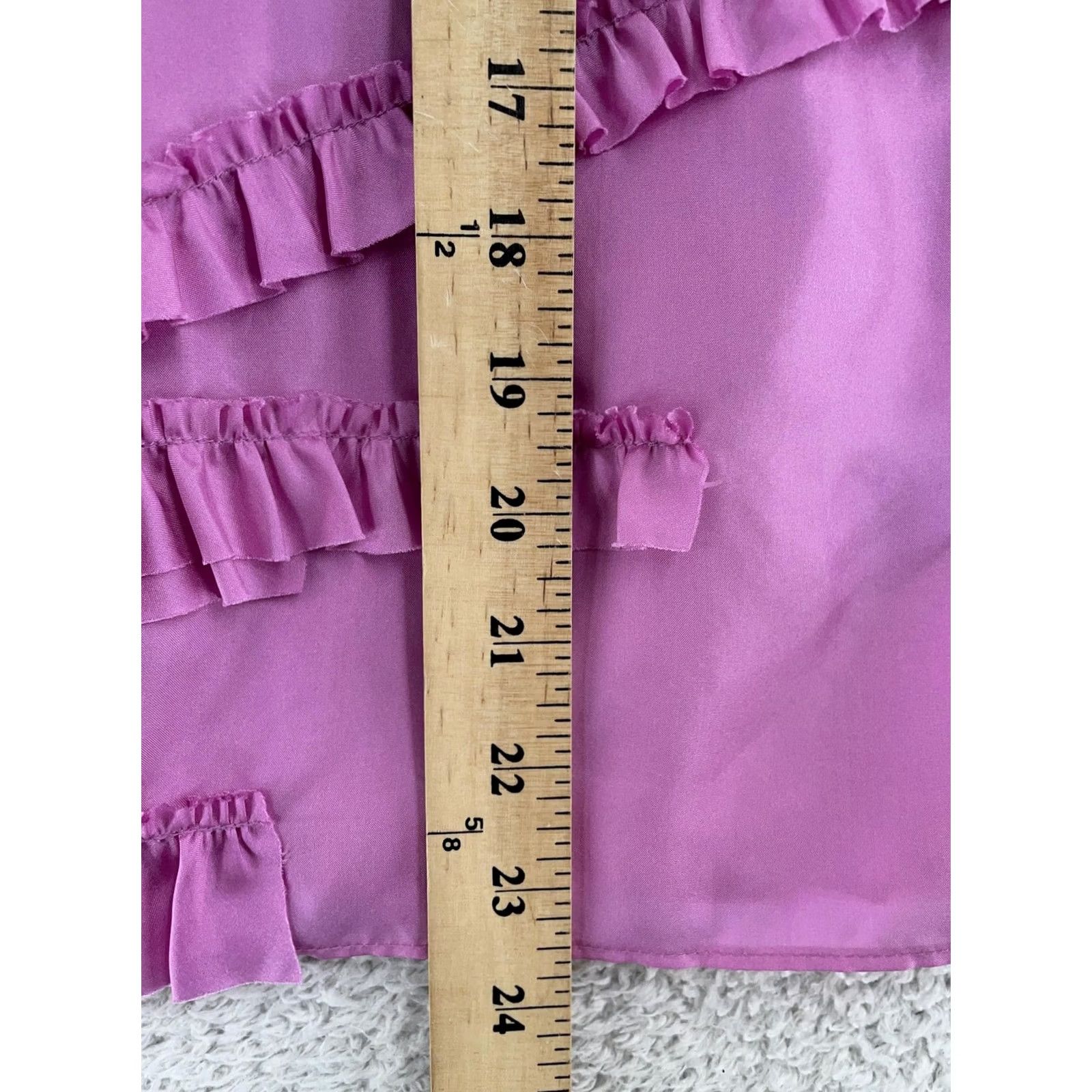 J.Crew J.Crew Tank Top Womens Size 6 Purple Silk Ruffle Detail Sleeveless Round Neck Shirt Adult Regular Purple Silk Tank Top Womens Size 6 Size M / US 6-8 / IT 42-44 - 5 Thumbnail