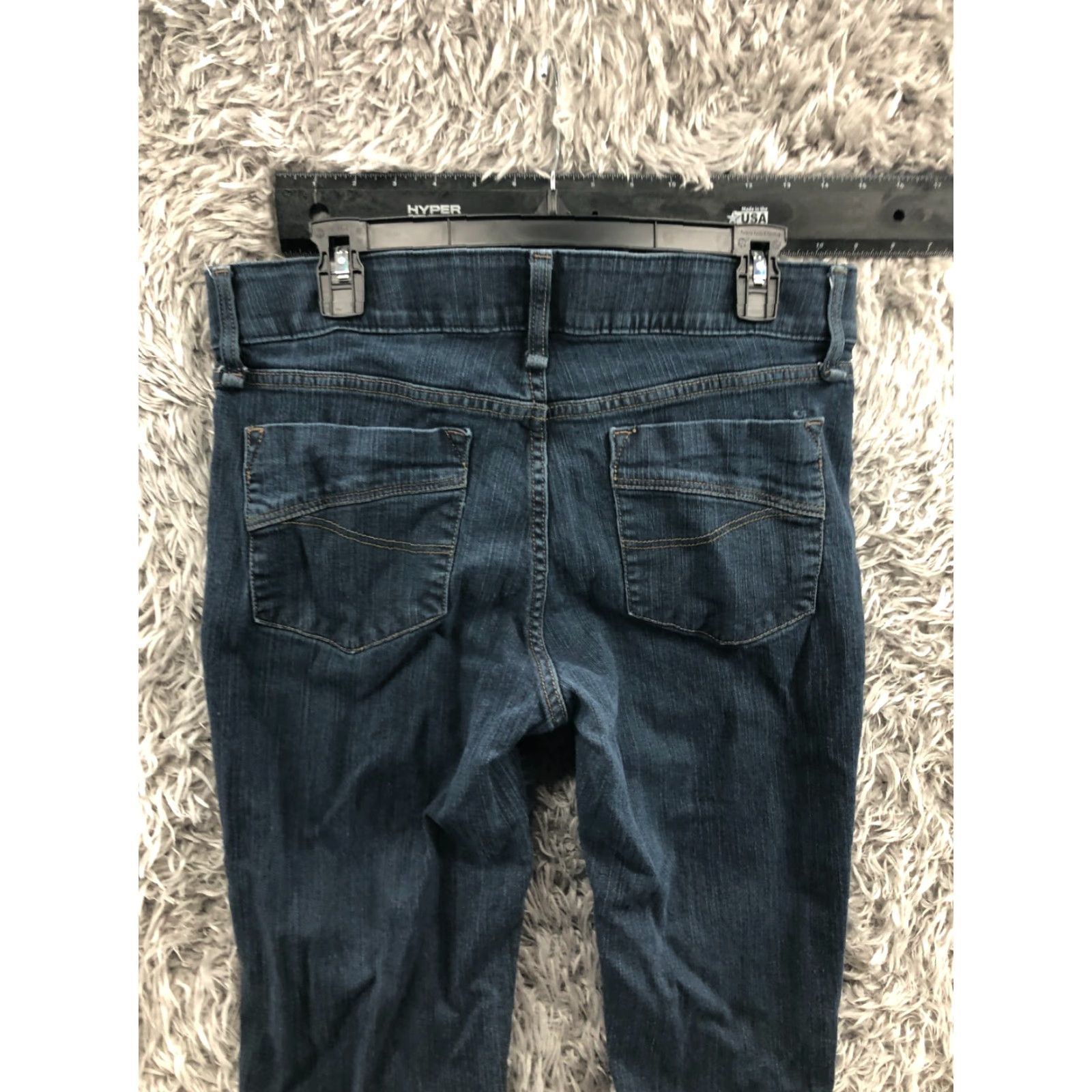 Lee Lee Jeans Bootcut Jeans 12 Womens Dark Wash Stretch Size 34" / US 12 / IT 48 - 6 Thumbnail