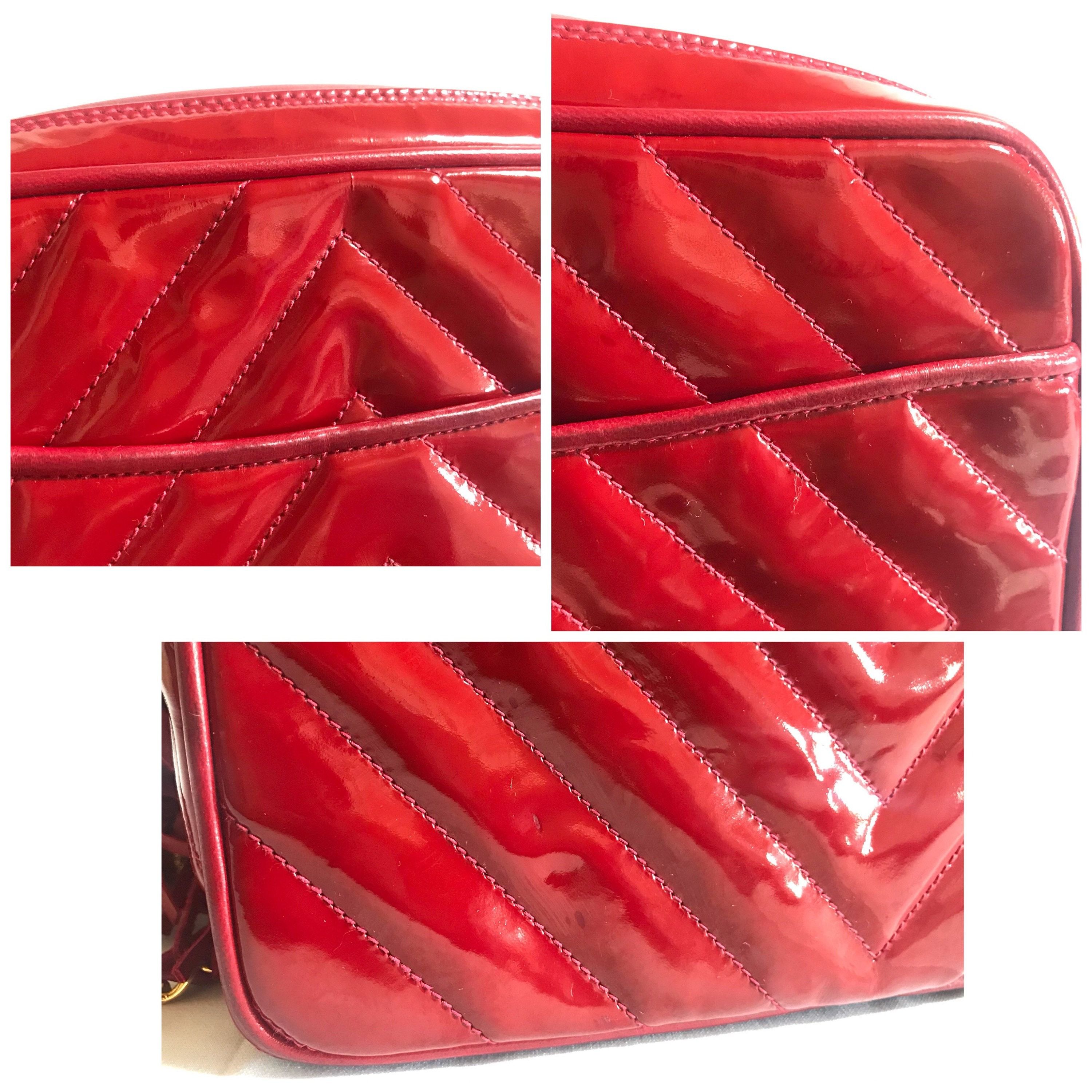 Chanel Vintage CHANEL lipstick red patent enamel shoulder bag Size ONE SIZE - 6 Thumbnail