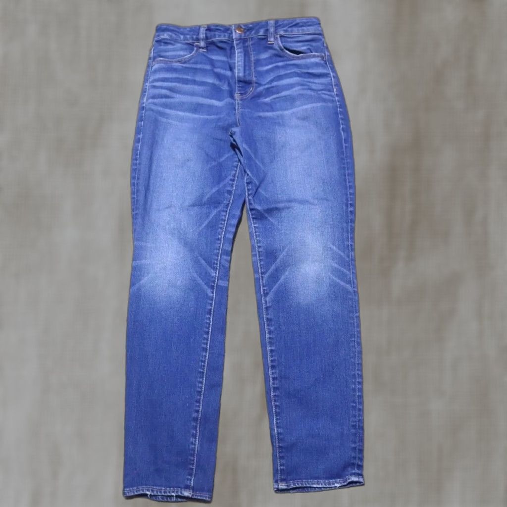 American Eagle Outfitters American Eagle Outfitters Jeans Jegging 14 Blue Denim High Rise 360 Super Stretch 14R Women Mens Size 36" / US 14 / IT 50 - 1 Thumbnail