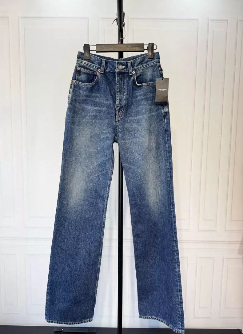 Yves Saint Laurent YSL Denim Pants in Excellent Condition Size US 28 / EU 44 - 1 Thumbnail