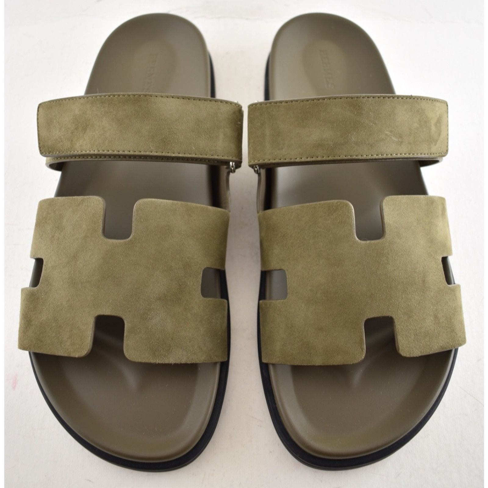 Hermes Hermes Chypre Sandal Mens Vert Toundra Suede Flat 46 13 Size US 13 / EU 46 - 10 Thumbnail
