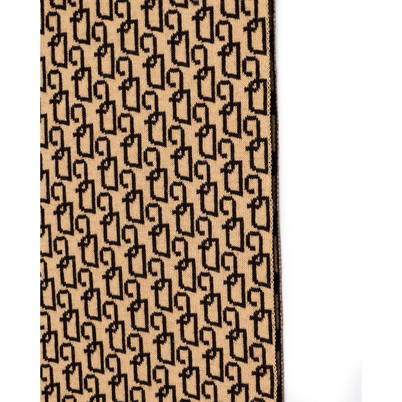 Dolce & Gabbana Dolce Gabbana Brown Monogram DG Logo Wool Scarf Size ONE SIZE - 4 Thumbnail