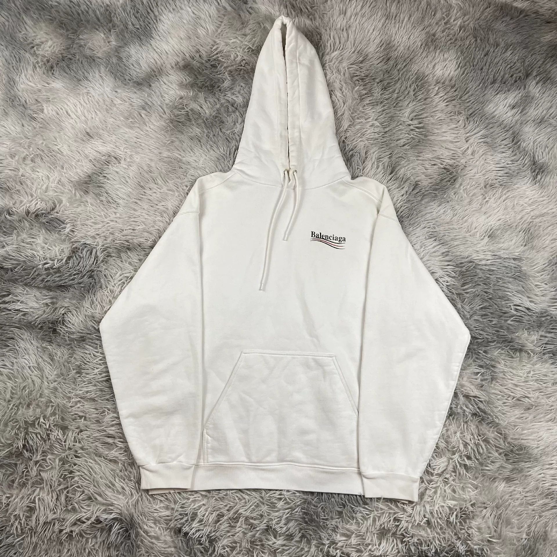Balenciaga Balenciaga White Wave Coke Logo Hoodie Size US M / EU 48-50 / 2 - 1 Thumbnail