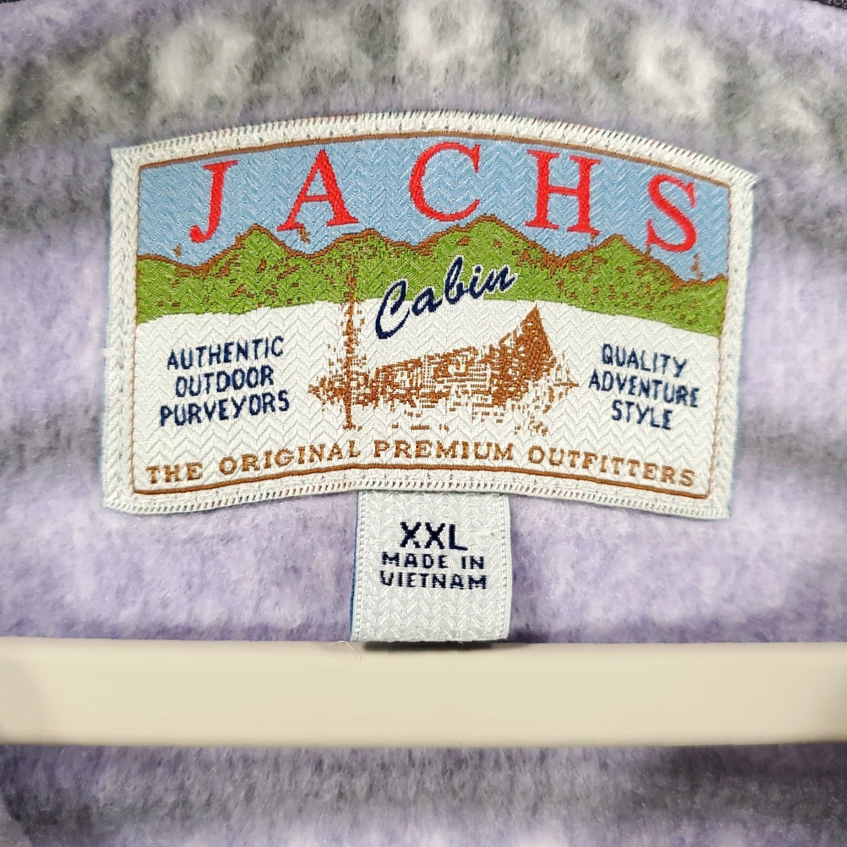 Vintage Womens JACHS Fleece Jacket 2XL Purple Geometric Stripe Cozy Snap Neck Casual Size XXL / US 16-18 / IT 52-54 - 5 Thumbnail
