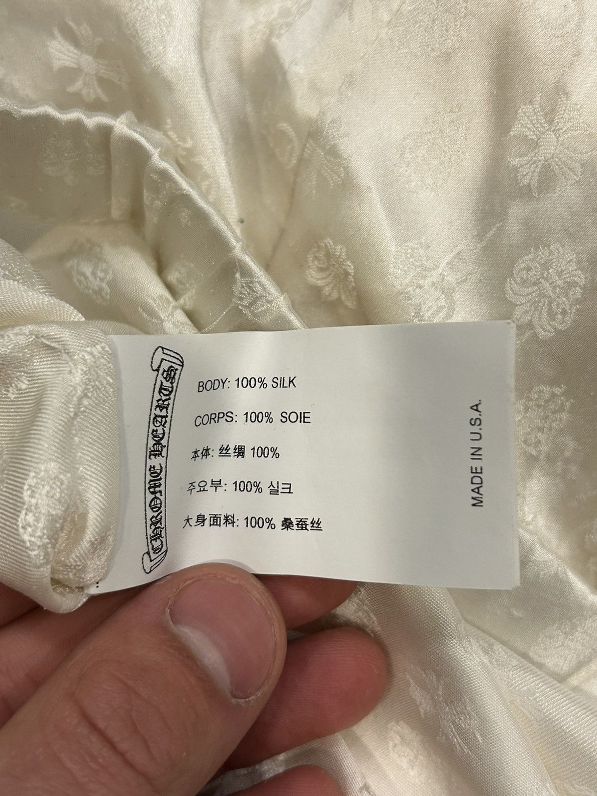 Chrome Hearts Chrome Hearts Silk Pants - White Size US 30 / EU 46 - 6 Thumbnail
