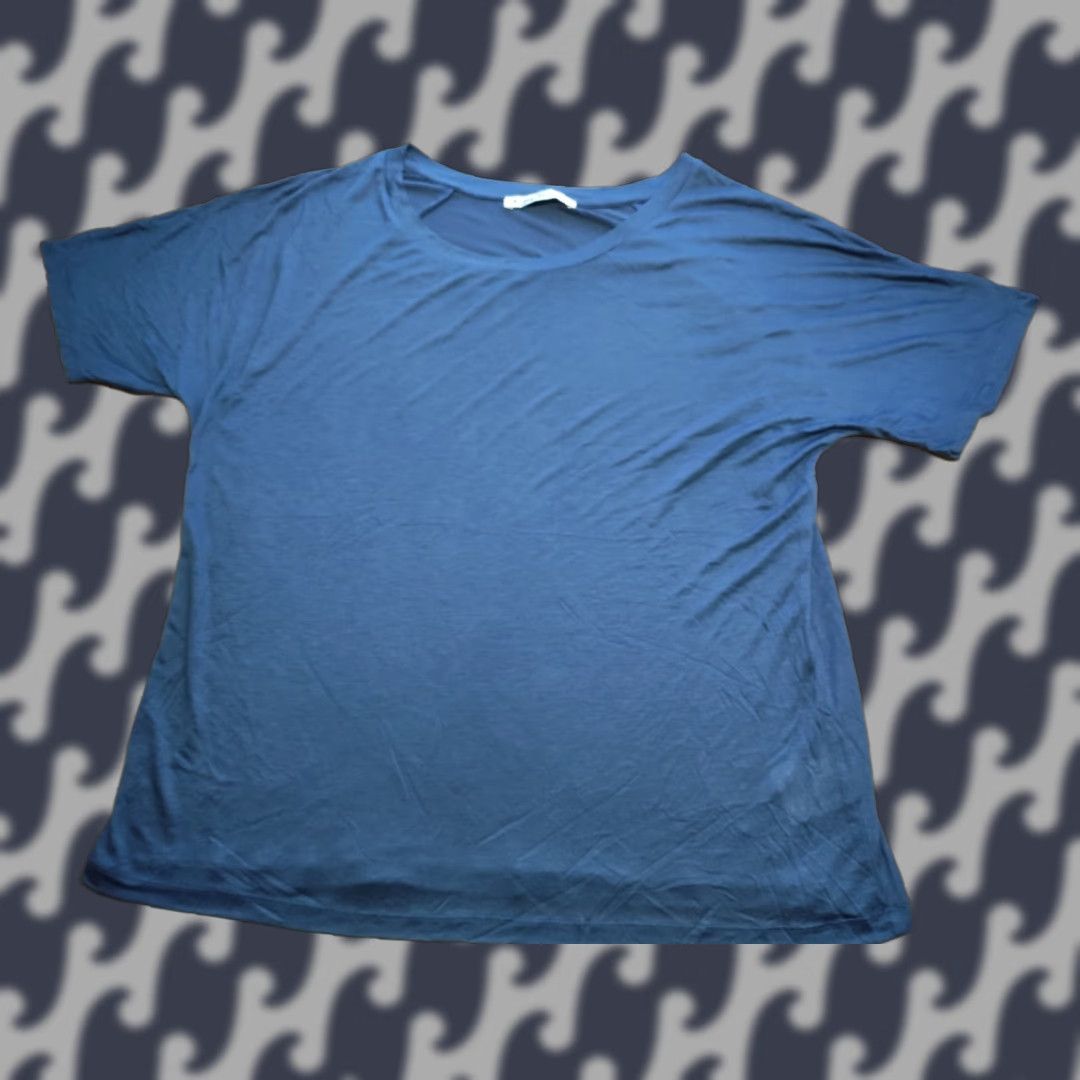 Acne Studios Acne Studios T-Shirt Women Blue Lyocell Short Sleeve Size L Regular Fit Casual Breathable Lightweight 2010s Womens Size L / US 10 / IT 46 - 1 Thumbnail