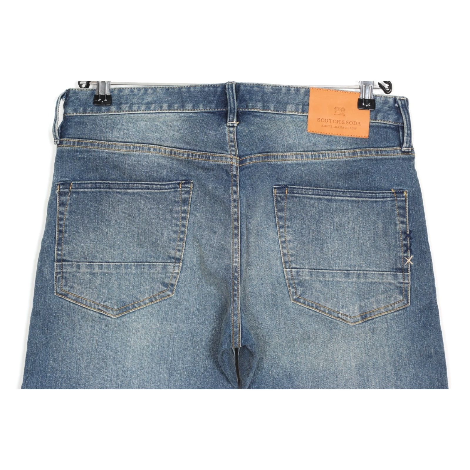 Scotch & Soda SCOTCH & SODA RALSTON Jeans Men Slim Tapered Stretch W32 L30 5-Pocket Blue DZ7547 Size US 32 / EU 48 - 4 Thumbnail