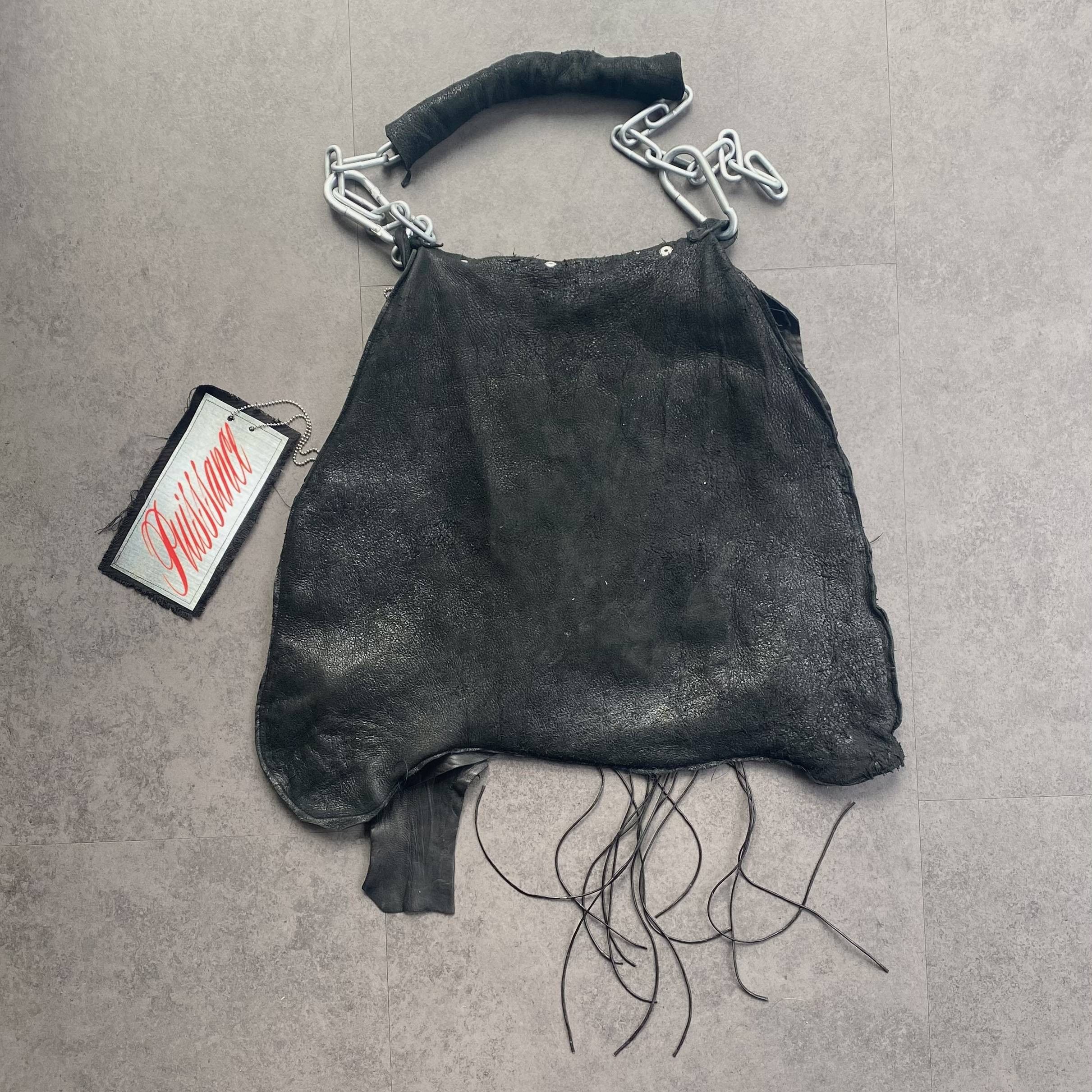 Japanese Brand Organic Real Leather Bag RickOwens JapaneseDesigner Margiela Size ONE SIZE - 4 Thumbnail