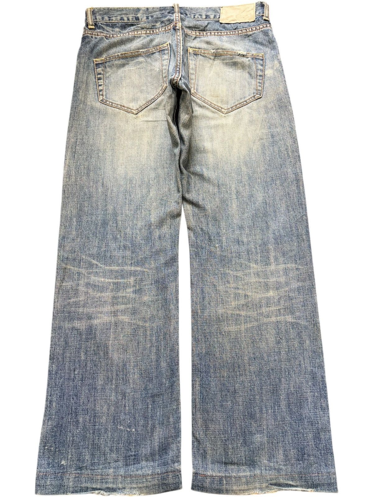 United Arrows Vintage United Arrow Mud Wash Painted Distress Loose Jeans Size 31" - 2 Thumbnail